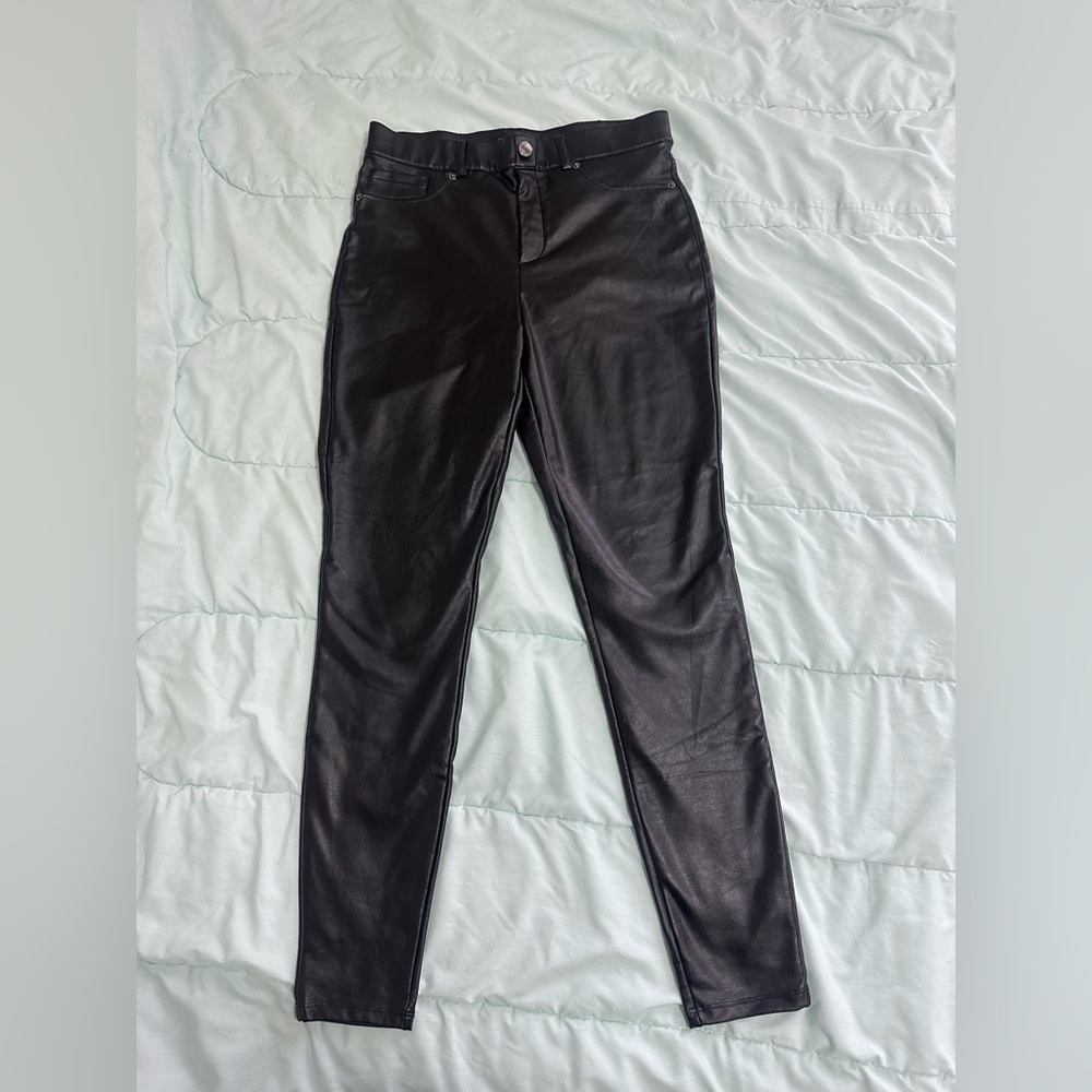 Dynamite Black Faux Leather Trousers